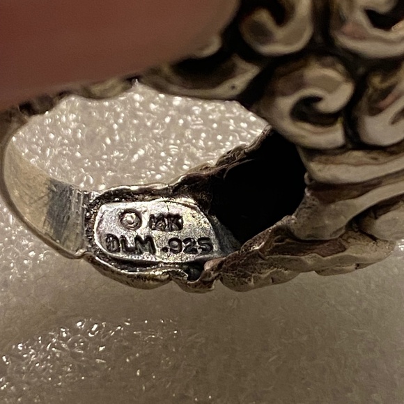 DIAN MALOUF Ring - Sterling Silver - 14K - Onyx - Size 7 - Picture 7 of 12